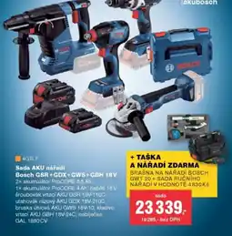 DEK Sada AKU nářadí Bosch GSR+GDX+GWS+GBH 18V nabídka