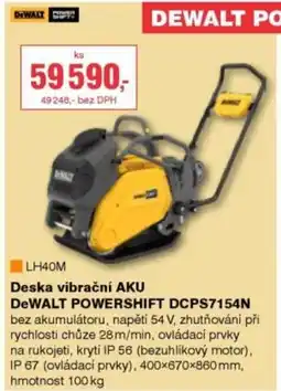DEK Deska vibrační AKU DeWALT POWERSHIFT DCPS7154N nabídka