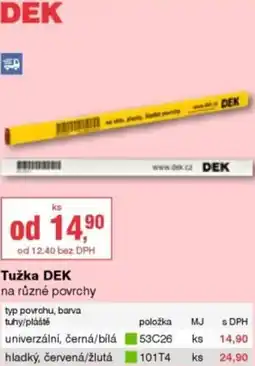 DEK Tužka DEK nabídka