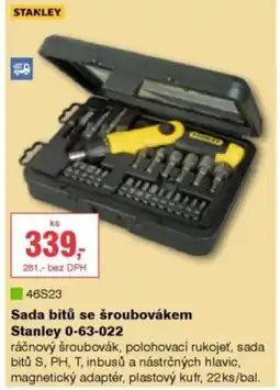 DEK Sada bitů se šroubovákem Stanley 0-63-022 nabídka