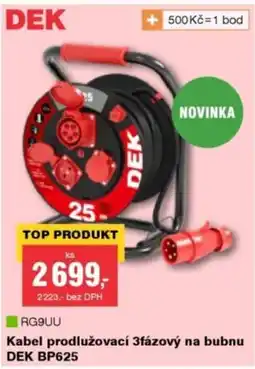 DEK Kabel prodlužovací 3fázový na bubnu DEK BP625 nabídka