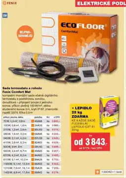 DEK Sada termostatu a rohože Fenix Comfort Mat nabídka
