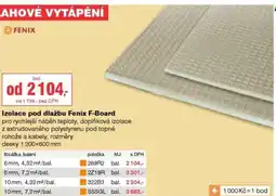 DEK Izolace pod dlažbu Fenix F-Board nabídka