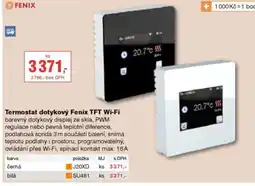 DEK Termostat dotykový Fenix TFT Wi-Fi nabídka