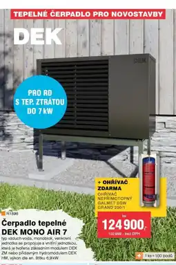 DEK Čerpadlo tepelné DEK MONO AIR 7 nabídka