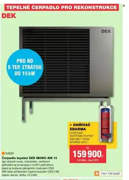 DEK Čerpadlo tepelné DEK Mono Air 15 nabídka