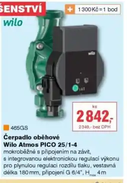 DEK Čerpadlo oběhové Wilo Atmos PICO 25/1-4 nabídka