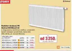 DEK Radiátor deskový VK Stelrad NOVELLO 22 nabídka