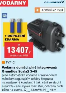 DEK Vodárna domácí plně integrovaná Grundfos Scala2 3-45 nabídka