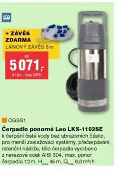 DEK Čerpadlo ponorné Leo LKS-1102SE nabídka