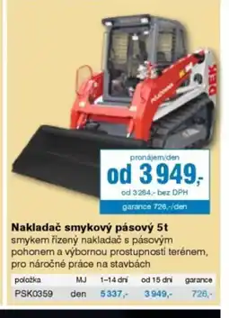 DEK Nakladač smykový pásový 5t nabídka