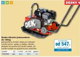 DEK Deska vibrační jednosměrná do 120kg nabídka