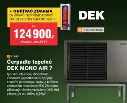 DEK Čerpadlo tepelné DEK MONO AIR 7 nabídka
