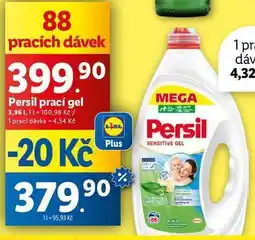 Lidl Persil prací gel, 3,96 l/88 PD nabídka