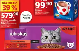 Lidl Whiskas kapsičky pro kočky, 80x 85 g nabídka