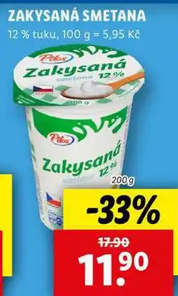 Lidl ZAKYSANÁ SMETANA, 200 g nabídka