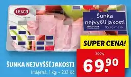 Lidl ŠUNKA NEJVYŠŠÍ JAKOSTI, 300 g nabídka
