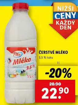 Lidl ČERSTVÉ MLÉKO, 1 l nabídka