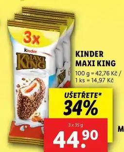Lidl KINDER MAXI KING, 3x 35 g nabídka