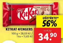 Lidl KITKAT 4FINGERS, 3x 41,5 g nabídka