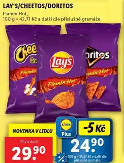 Lidl LAY'S/CHEETOS/DORITOS, 70 g a další nabídka