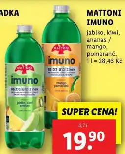 Lidl MATTONI IMUNO, 0,7 l nabídka