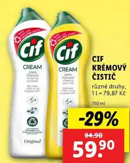 Lidl CIF KRÉMOVÝ ČISTIČ, 750 ml nabídka