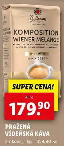 Lidl PRAŽENÁ VÍDEŇSKÁ KÁVA, 500 g nabídka