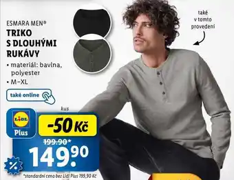 Lidl TRIKO S DLOUHÝMI RUKÁVY nabídka