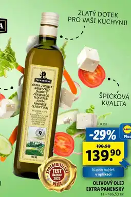 Lidl OLIVOVÝ OLEJ EXTRA PANENSKÝ, 0,75 l nabídka