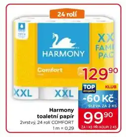TOP drogerie HARMONY Toaletní papír nabídka