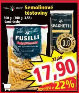 Norma Semolinové těstoviny nabídka