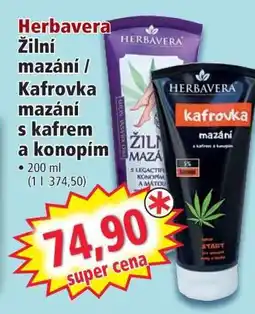 Norma Herbavera Žilní mazání / Kafrovka mazání s kafrem a konopím nabídka