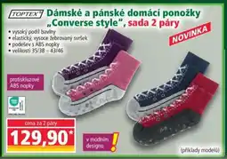 Norma Dámské a pánské domácí ponožky „Converse style“, sada 2 páry nabídka