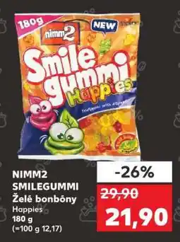 Kaufland NIMM2 SMILEGUMMI Želé bonbóny nabídka