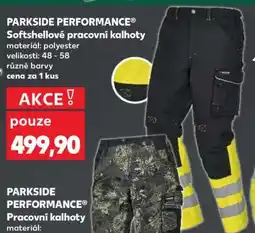Kaufland PARKSIDE PERFORMANCE Softshellové pracovní kalhoty nabídka