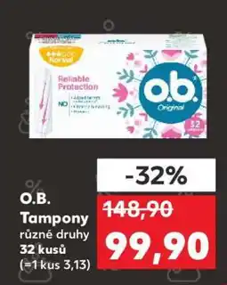 Kaufland o.b. Tampony nabídka