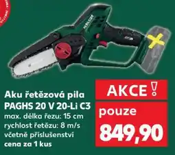 Kaufland Aku řetězová pila PAGHS 20 V 20-Li C3 nabídka