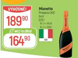 Globus Mionetto Prosecco DOC Brut nabídka