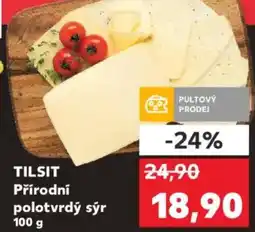 Kaufland TILSIT Přírodní polotvrdý sýr nabídka