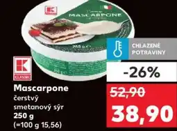Kaufland Mascarpone čerstvý smetanový sýr nabídka