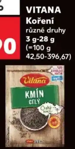 Kaufland VITANA Koření nabídka