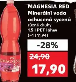 Kaufland MAGNESIA RED Minerální voda ochucená sycená nabídka