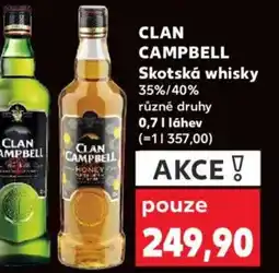 Kaufland CLAN CAMPBELL Skotská whisky nabídka