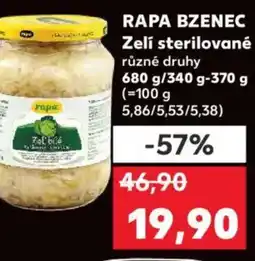 Kaufland RAPA BZENEC Zelí sterilované nabídka