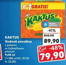 Kaufland KAKTUS Vodová zmrzlina nabídka