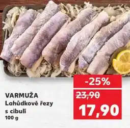 Kaufland VARMUŽA Lahůdkové řezy s cibulí nabídka