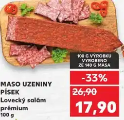 Kaufland MASO UZENINY PÍSEK Lovecký salám prémium nabídka