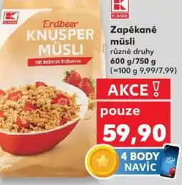 Kaufland Zapékané müsli nabídka