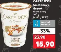 Kaufland CARTE D'OR Smetanový dezert nabídka